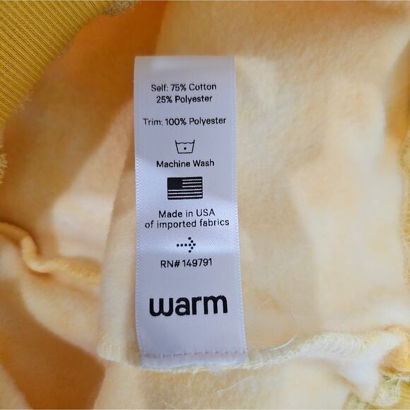 NWT Warm Fun Yellow Tie Dye Shorts - Picture 5 of 6